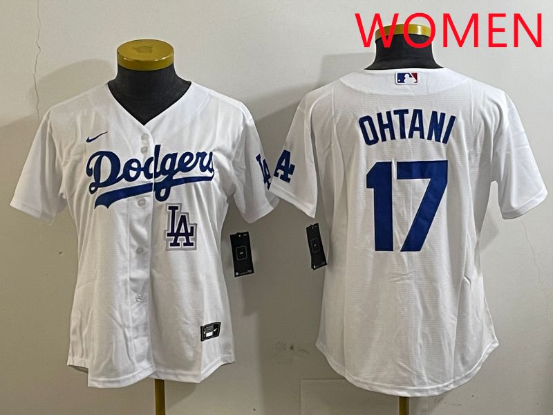 Women Los Angeles Dodgers #17 Ohtani White Game 2025 Nike MLB Jersey style 31810